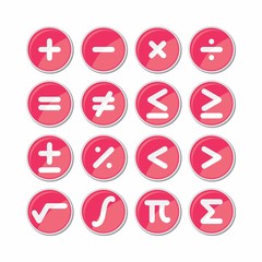 Circle mathematics symbol icon vector.