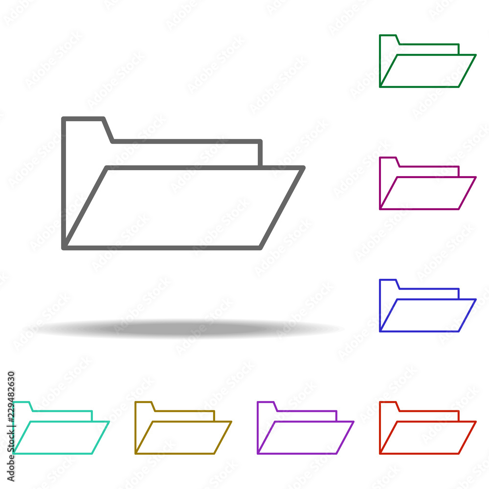 Poster folder icon. elements of business in multi color style icons. simple icon for websites, web design, 
