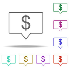 dollar communication icon. Elements of business in multi color style icons. Simple icon for websites, web design, mobile app, info graphics