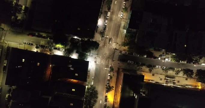 Aerial of Ridgewood, Queens at Night