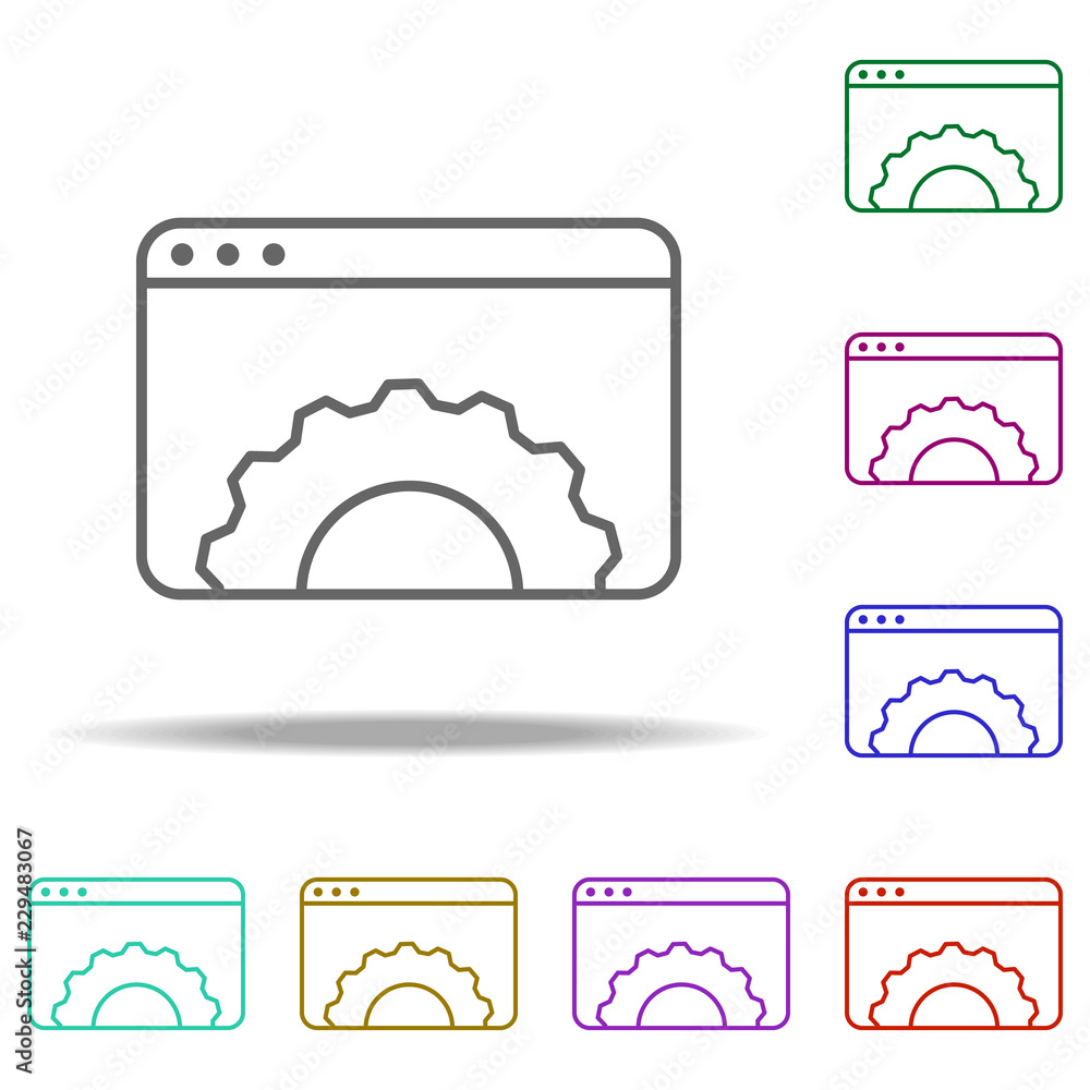 Poster web site settings icon. elements of business in multi color style icons. simple icon for websites, w