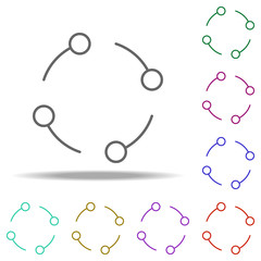 compound icon. Elements of business in multi color style icons. Simple icon for websites, web design, mobile app, info graphics