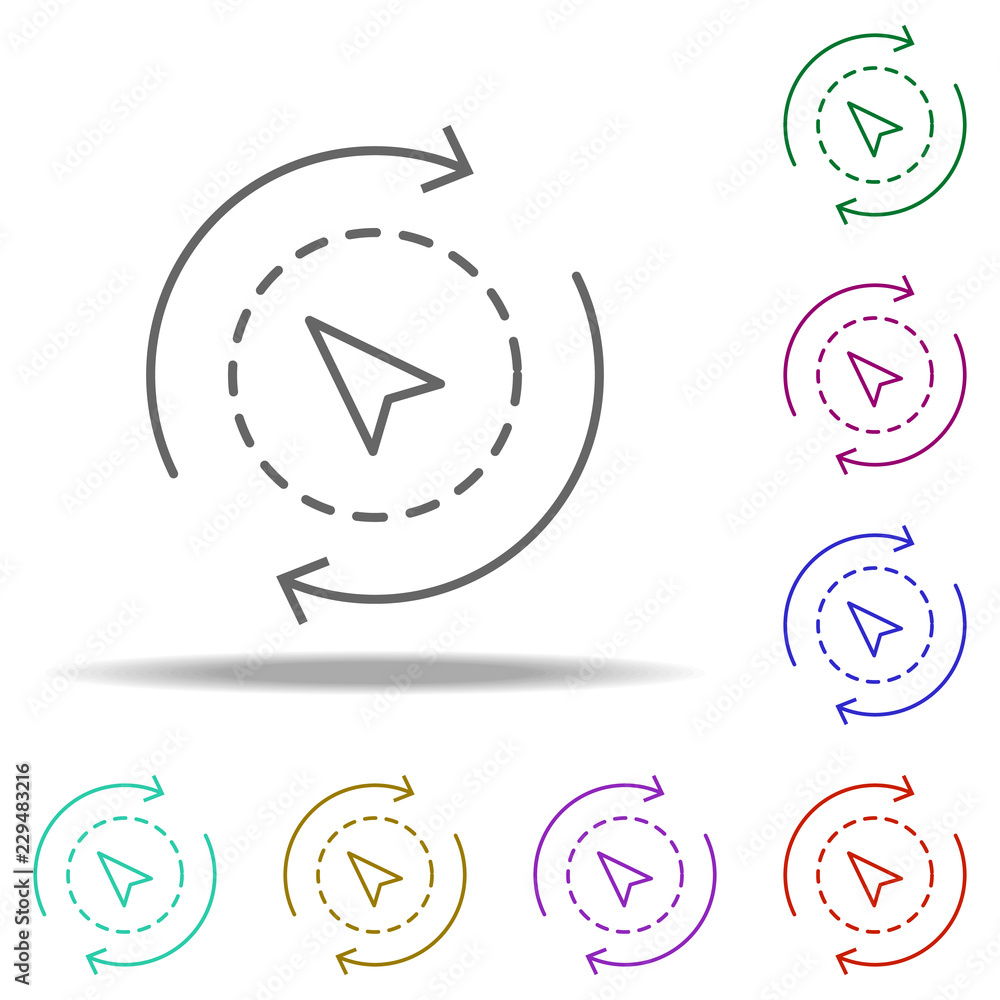 Poster compass icon. elements of business in multi color style icons. simple icon for websites, web design,