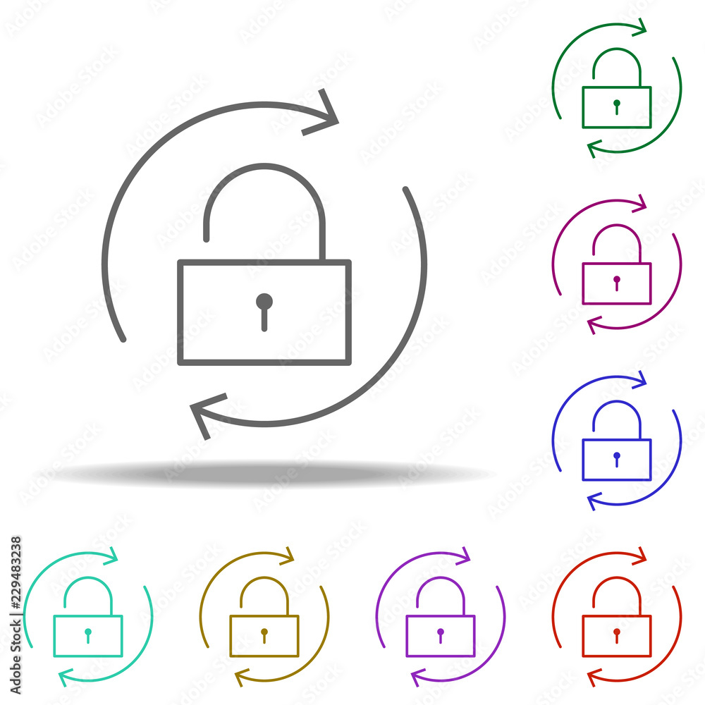 Poster protection icon. elements of business in multi color style icons. simple icon for websites, web desi