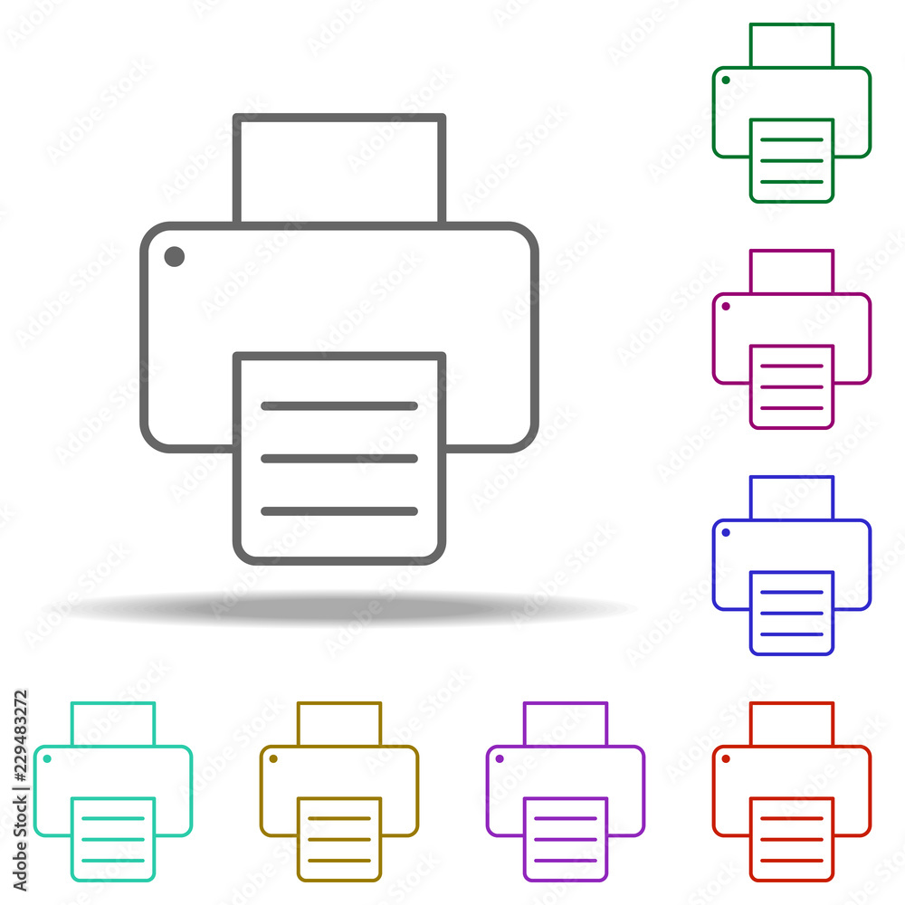 Poster printer icon. elements of business in multi color style icons. simple icon for websites, web design,