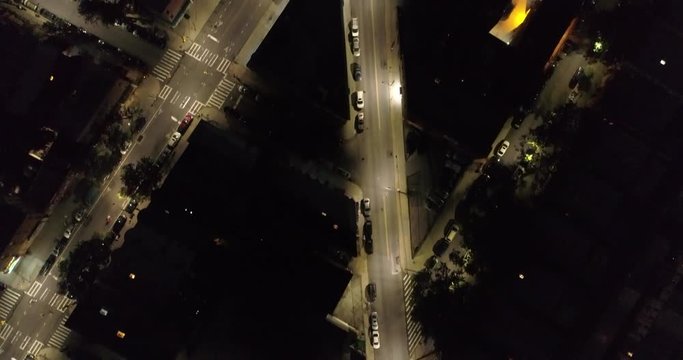 Aerial of Ridgewood, Queens at Night