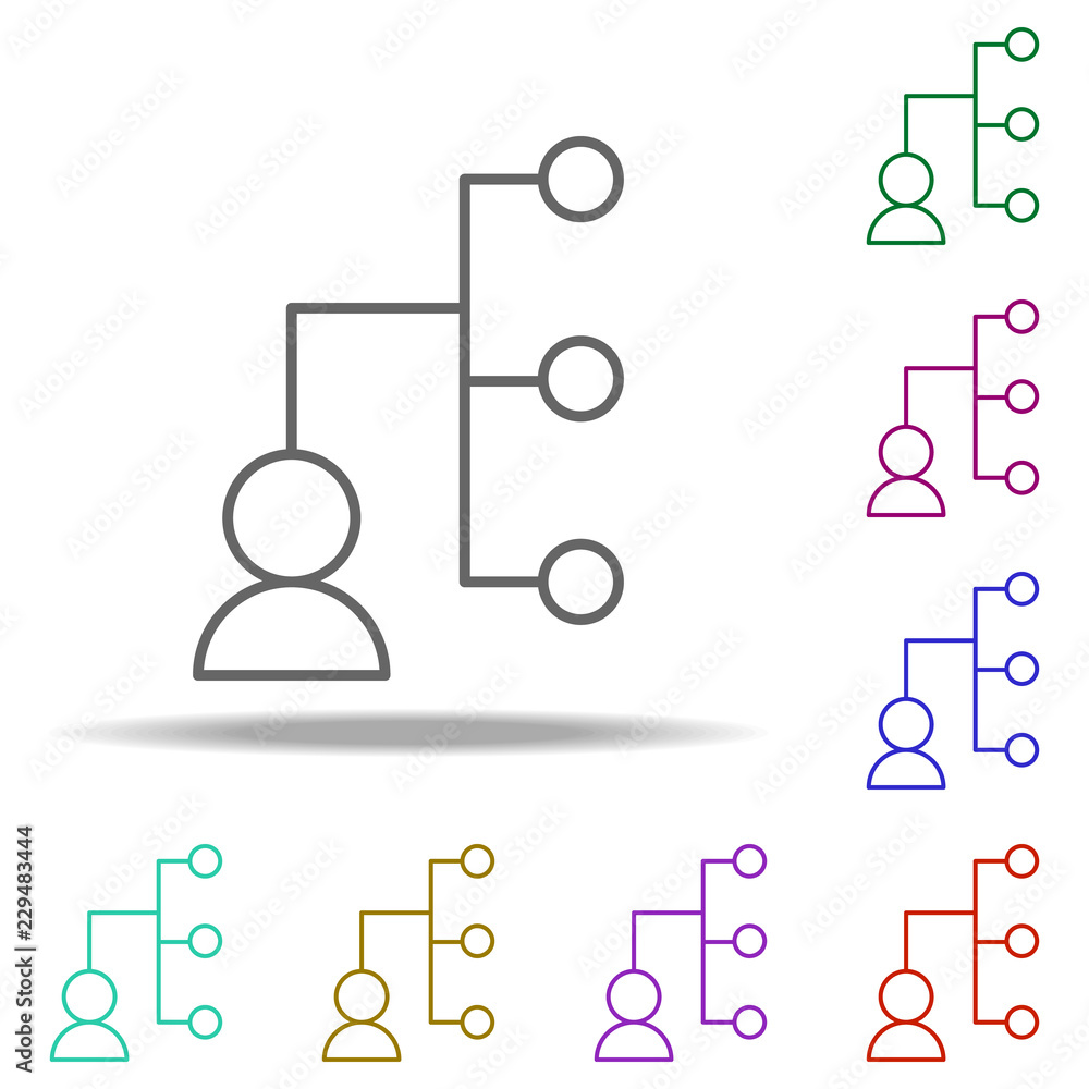 Poster job distribution icon. elements of business in multi color style icons. simple icon for websites, we