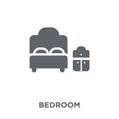 Bedroom icon from Furniture and household collection.