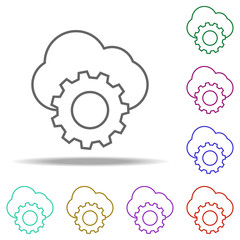cloud based configuration store icon. Elements of business in multi color style icons. Simple icon for websites, web design, mobile app, info graphics