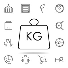 Weight kg icon. logistics icons universal set for web and mobile