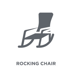 Rocking chair icon from Furniture and household collection.