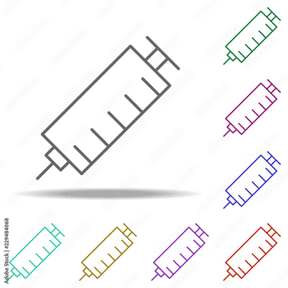 Poster syringe icon. elements of medical in multi color style icons. simple icon for websites, web design, 