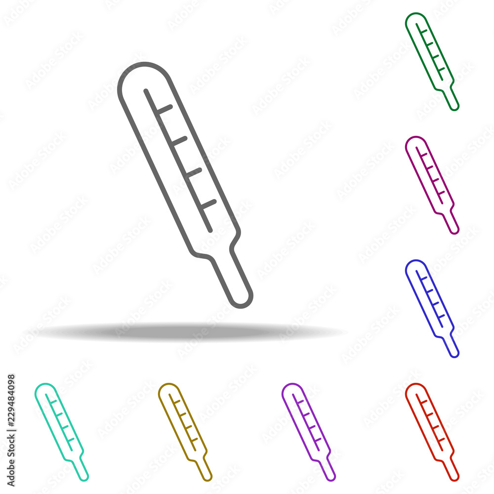 Aufkleber thermometer icon. elements of medical in multi color style icons. simple icon for websites, web desi