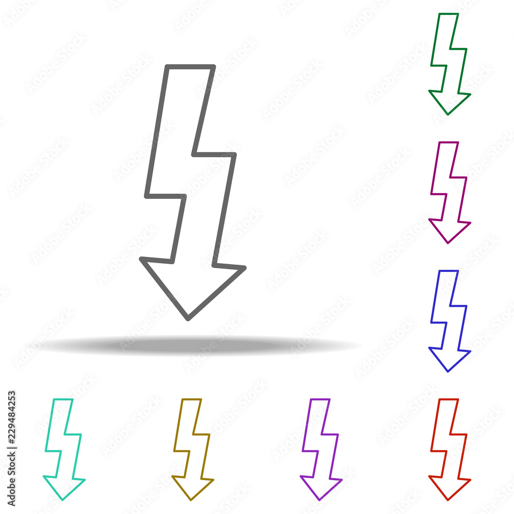 Poster flash icon. elements of photography in multi color style icons. simple icon for websites, web design