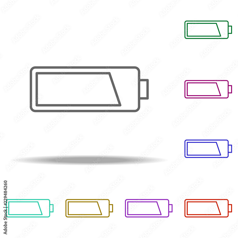 Poster battery icon. elements of photography in multi color style icons. simple icon for websites, web desi
