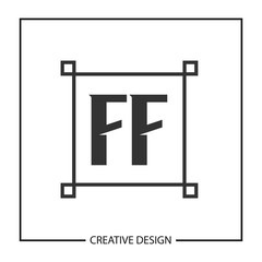 Initial Letter FF Logo Template Design