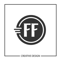 Initial Letter FF Logo Template Design