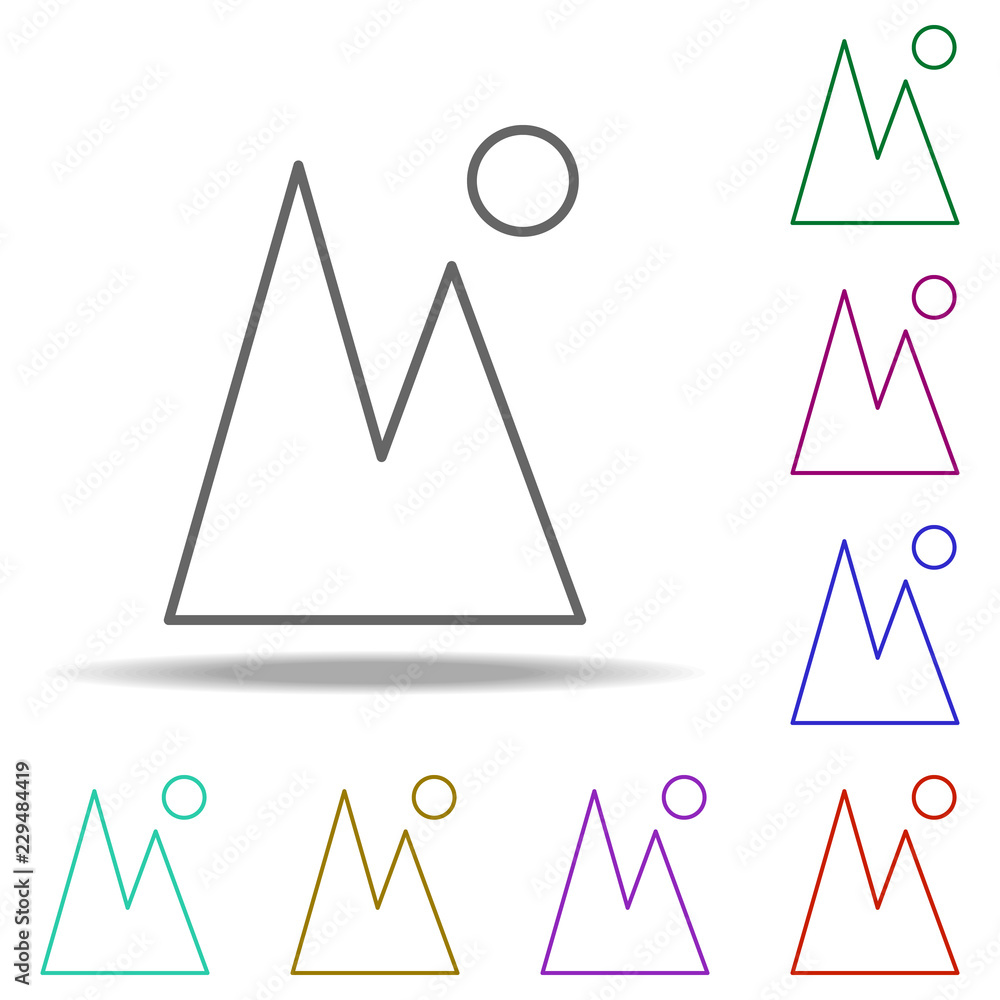 Poster a photo icon. elements of photography in multi color style icons. simple icon for websites, web desi