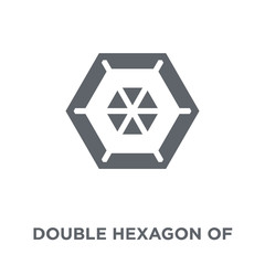 Double hexagon of small triangles icon from Geometry collection.