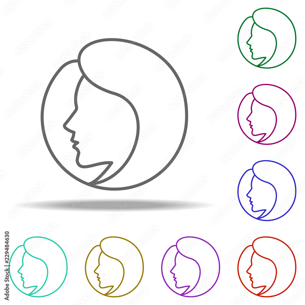 Poster portrait icon. elements of photography in multi color style icons. simple icon for websites, web des