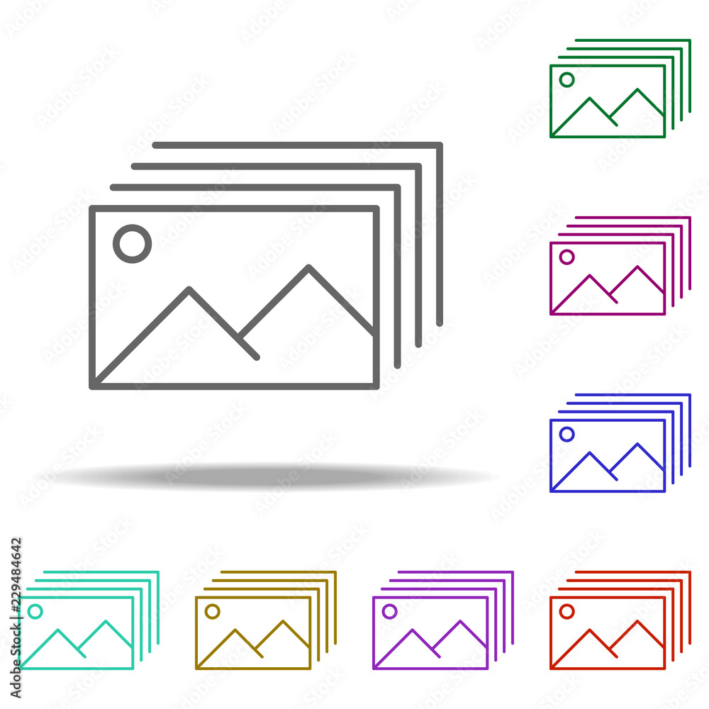Poster a photo icon. elements of photography in multi color style icons. simple icon for websites, web desi