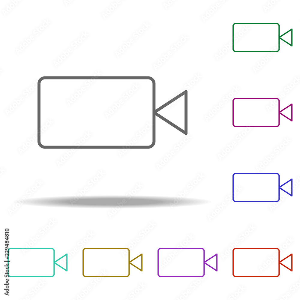 Poster filming icon. elements of photography in multi color style icons. simple icon for websites, web desi