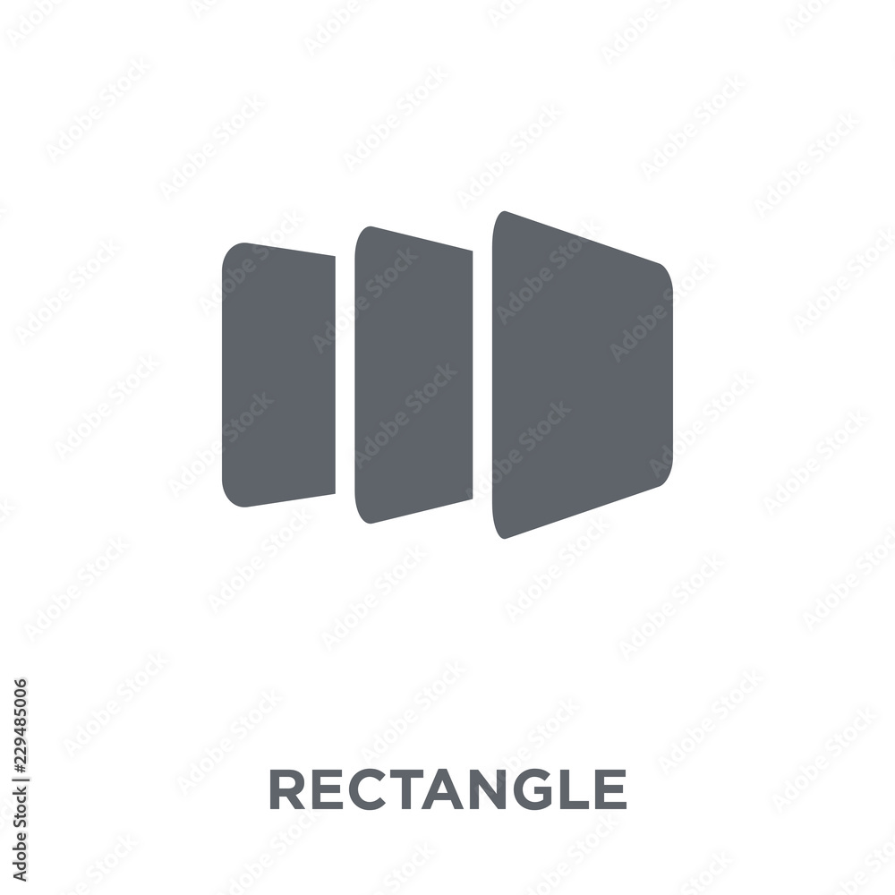 Poster rectangle icon from geometry collection.