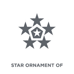 Star ornament of triangles icon from Geometry collection.