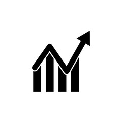 Growth chart icon. Element of business. Premium quality graphic design icon. Signs and symbols collection icon for websites, web design, mobile app