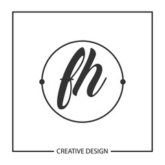 Initial Letter FH Logo Template Design