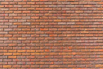 Background from a regularly red brick wall