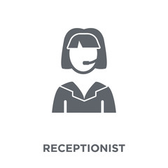 Receptionist icon from Hotel collection.