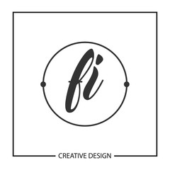 Initial Letter FI Logo Template Design