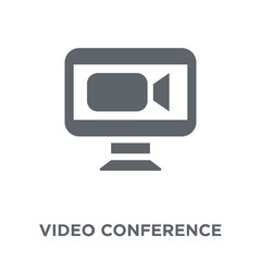 Video conference icon from Human resources collection.