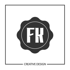 Initial Letter FK Logo Template Design