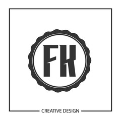 Initial Letter FK Logo Template Design