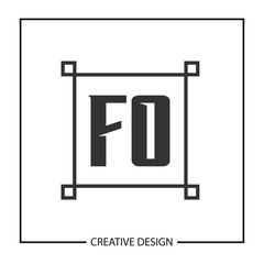Initial Letter FO Logo Template Design