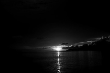 Black and white   the sea