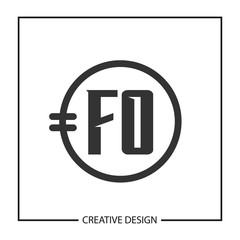 Initial Letter FO Logo Template Design