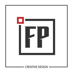 Initial Letter FP Logo Template Design