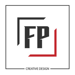 Initial Letter FP Logo Template Design