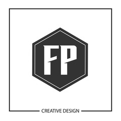Initial Letter FP Logo Template Design