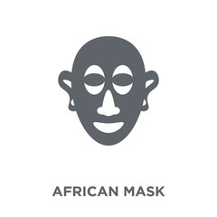 african Mask icon from Museum collection.
