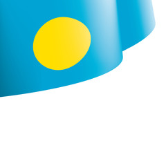 Palau flag, vector illustration on a white background