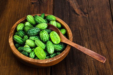 Melothria scabra, mouse melon, miniature mexican wmatermelons, sweet delicious vegetable