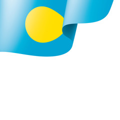Palau flag, vector illustration on a white background