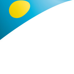 Palau flag, vector illustration on a white background