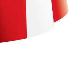 Peru flag, vector illustration on a white background