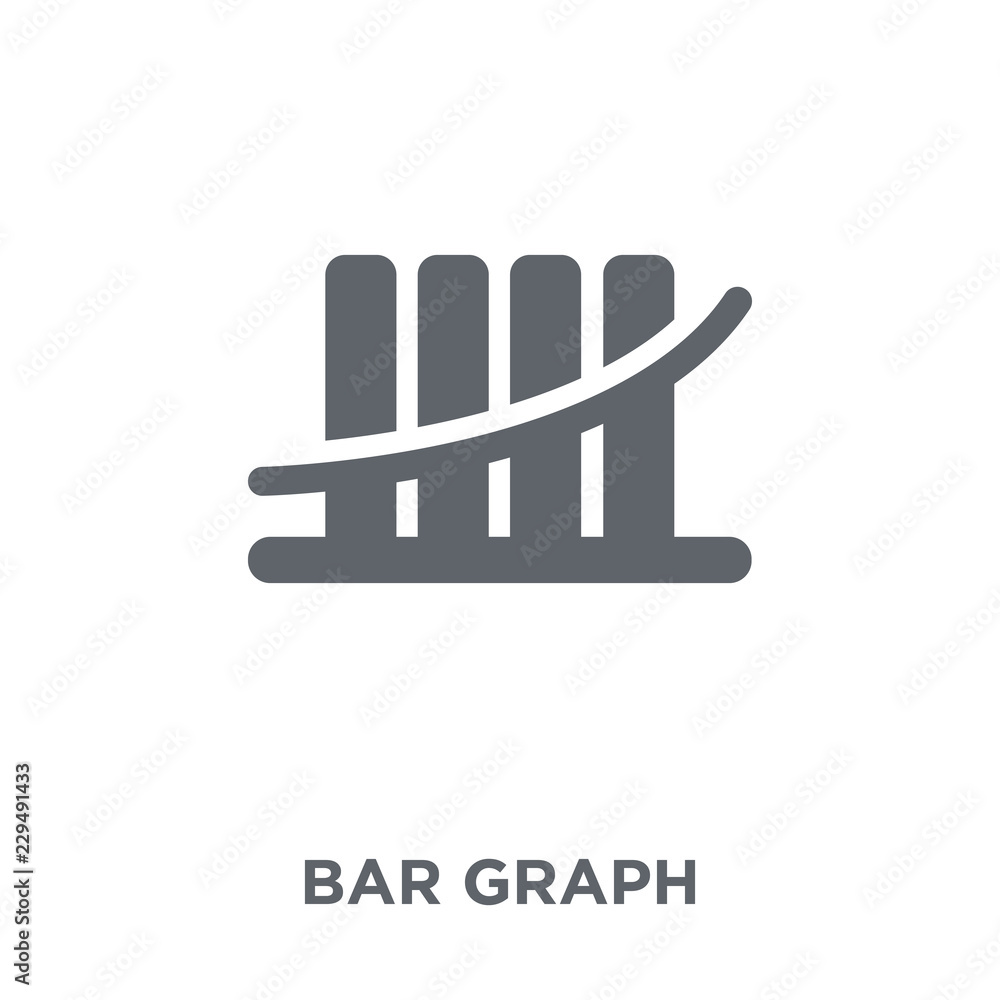 Poster bar graph icon from productivity collection.