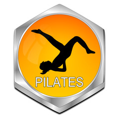 Pilates button - 3D illustration
